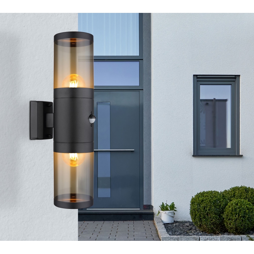 Globo zidna lampa sa senzorom 2xE27/40W/230V IP44