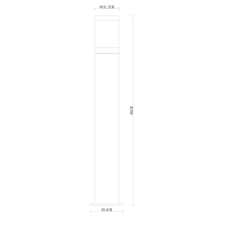 Globo - Spoljašnja lampa 1xE27/60W/230V, 80 cm, IP44