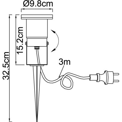 Globo - Spoljna lampa 1xGU10/35W/230V IP65