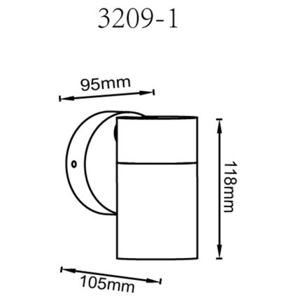 Globo - Zidno spot svetlo 1xGU10/35W/230V