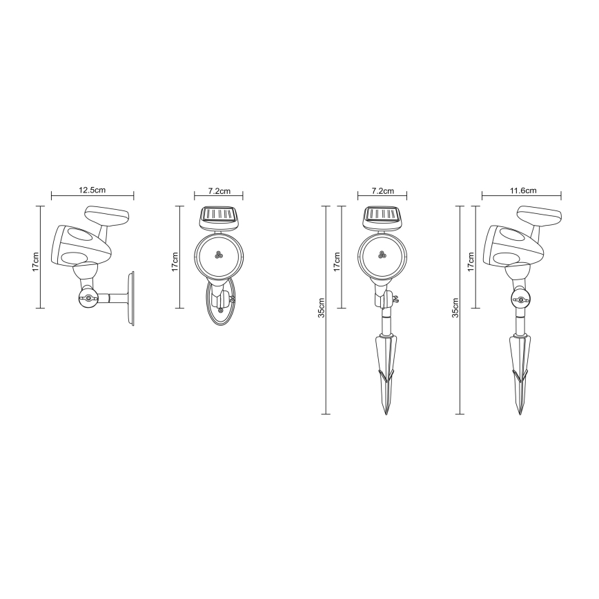 Globo - LED solarno osvetljenje 3xLED/0,06W IP44