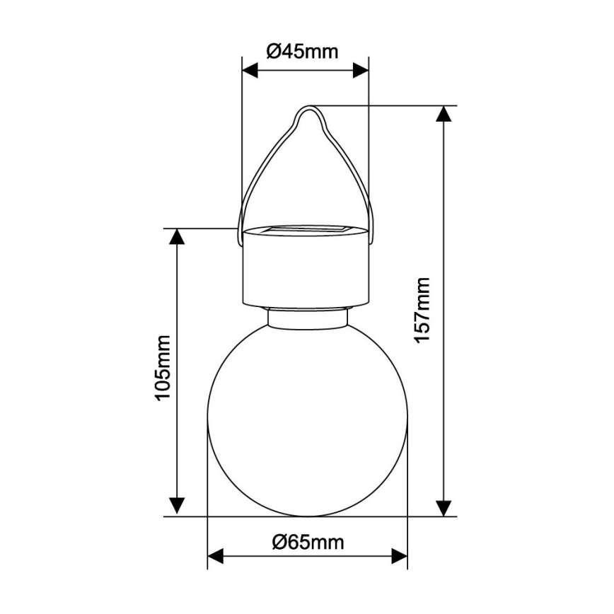 Globo - LED solarna svetiljka LED/0,05W/1,2V IP44