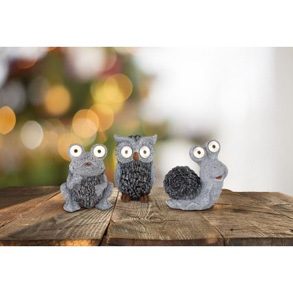 Globo - LED solarno svetlo 2xLED/0,06W/3V IP44 sova