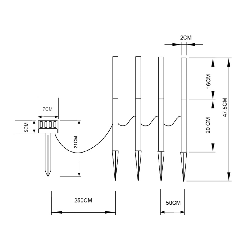 Globo - SET 4x LED solarna svetla 4xLED/0,07W IP44 600 mAh