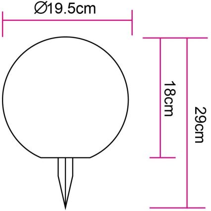 Globo - LED Solarna lampa 20xLED/0,06W/3,2V pr. 19,5 cm IP44 600 mAh