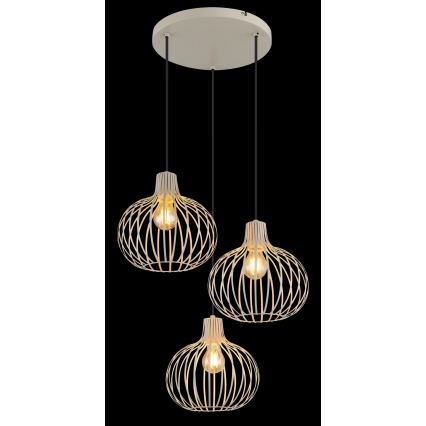 Globo - Luster na sajli 3xE27/40W/230V bež