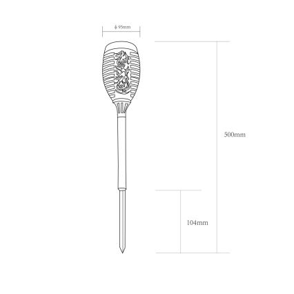 Globo - Set 2x LED solarna lampa LED/0,1W/3V IP44