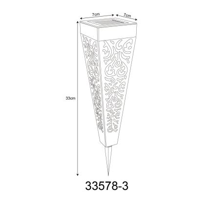Globo - set od 3 LED solarnih lampi LED/0,1W/3V IP44