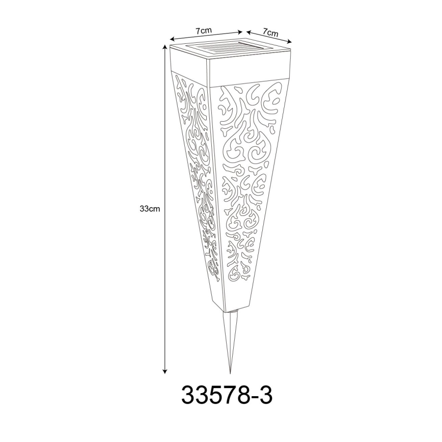 Globo - set od 3 LED solarnih lampi LED/0,1W/3V IP44