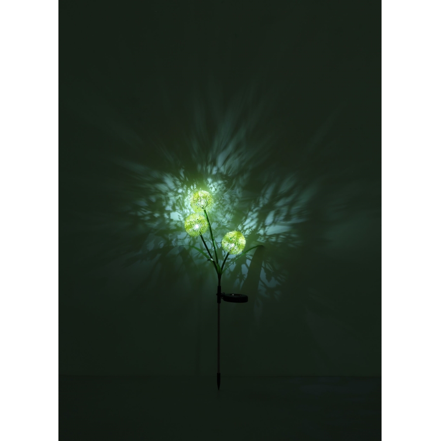 Globo  - LED solarna svetiljka 3xLED/0,06W/3V 5000K IP44 200 mAh žuta