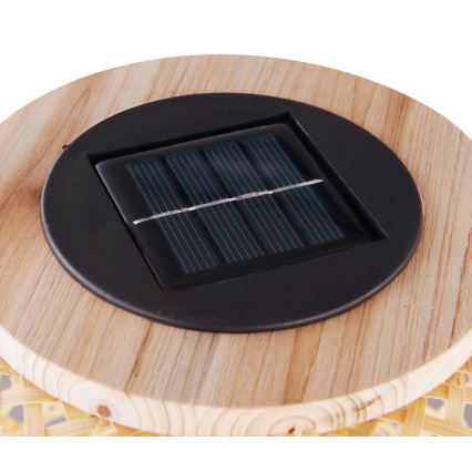 Globo - LED solarna lampa LED/0,06W/3V bambus IP44 600 mAh