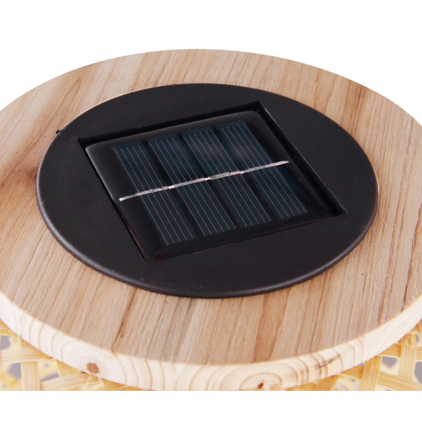 Globo - LED solarna lampa LED/0,06W/3V bambus IP44 600 mAh