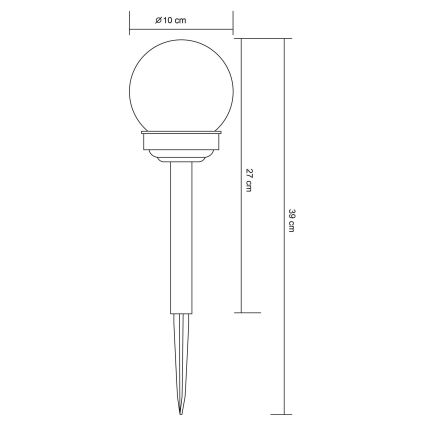 Globo 33699-12 - solarna LED lampa LED/1,2V IP44 100 mAh