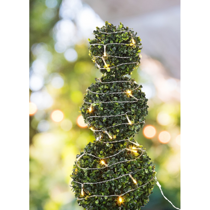 Globo - LED solarni niz 20 m 120xLED/2,4V 2xAAA IP44 600 mAh