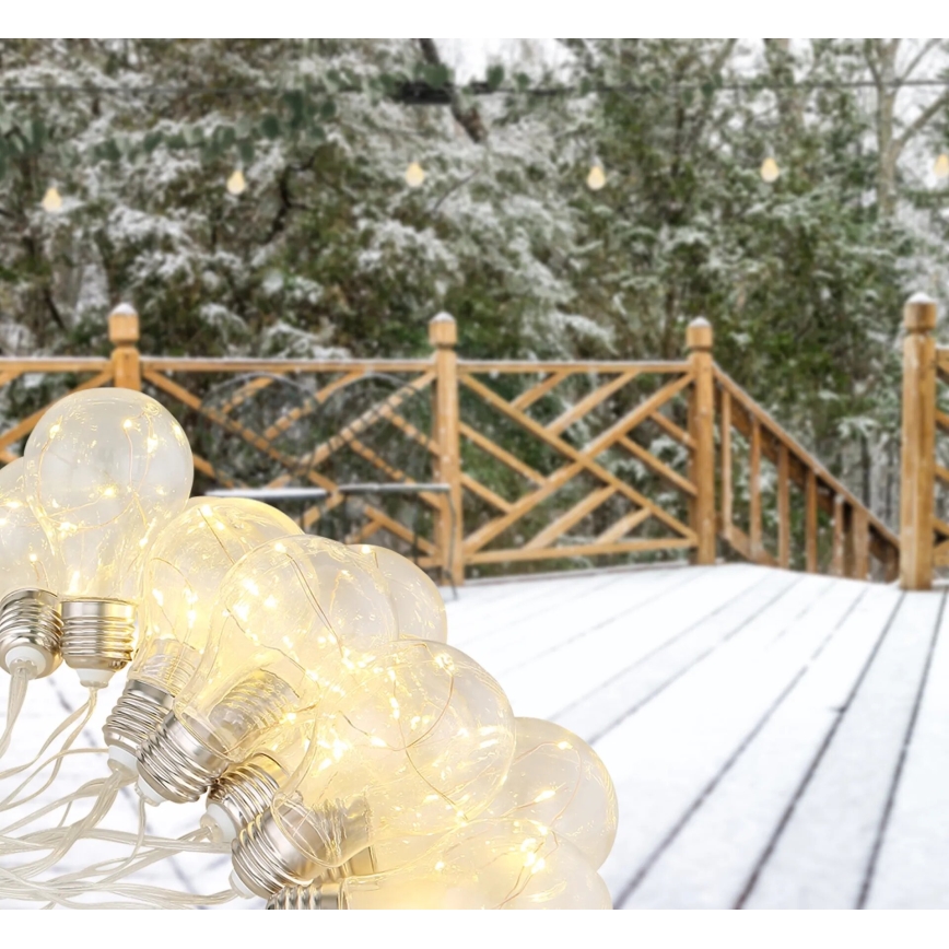 Globo - LED solarni lanac 10xLED/0,06W/3,2V 380 cm IP44 600 mAh