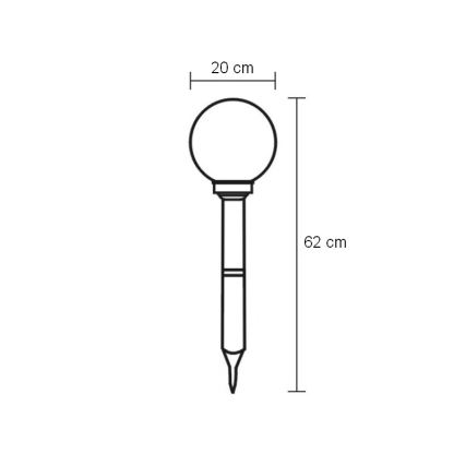Globo - Spoljna LED rasveta LED/0,06W/3,2V IP44 600 mAh