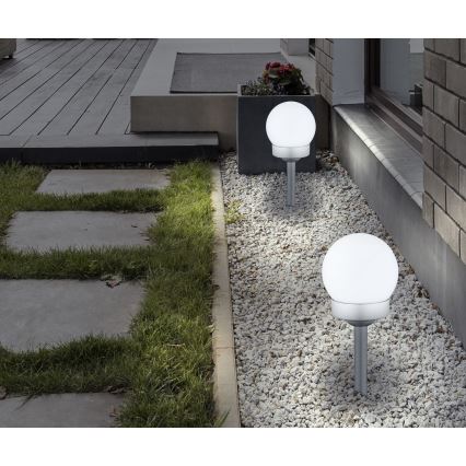 Globo - KOMPLET 3x LED solarnih svetala LED/0,06W/3V 4000K Ø 10 cm IP44