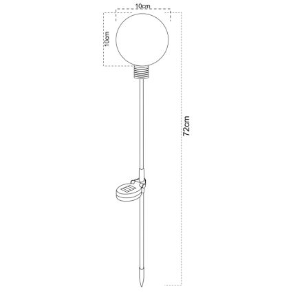 Globo - LED Solarna svetiljka LED/3,2V IP44 600 mAh