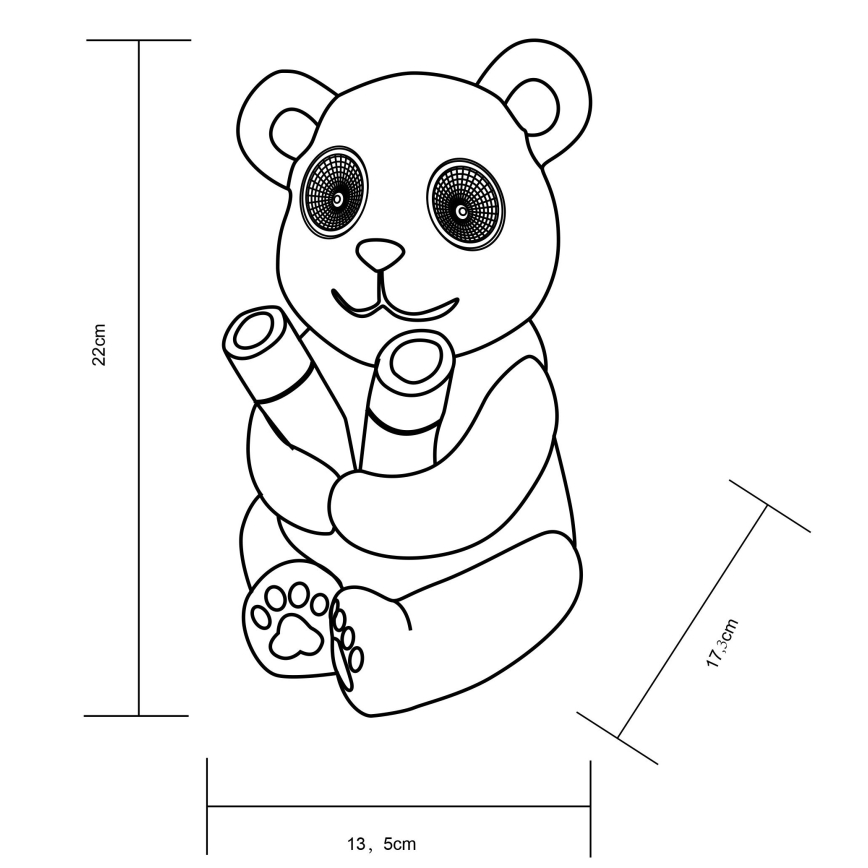 Globo - LED solarna svetiljka LED/0,12W/3V IP44 panda