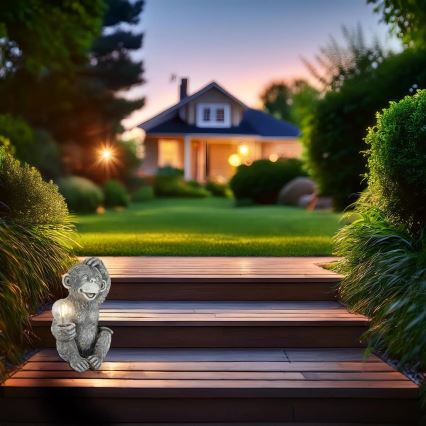 Globo - LED solarna dekoracija LED/0,02W/3V IP44, motiv majmuna