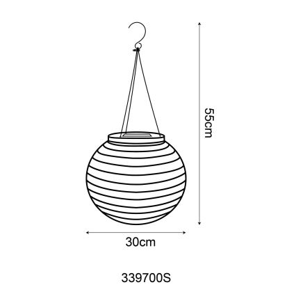 Globo - LED viseća solarna svetiljka LED/0,5W/3V IP44 300 mAh bež