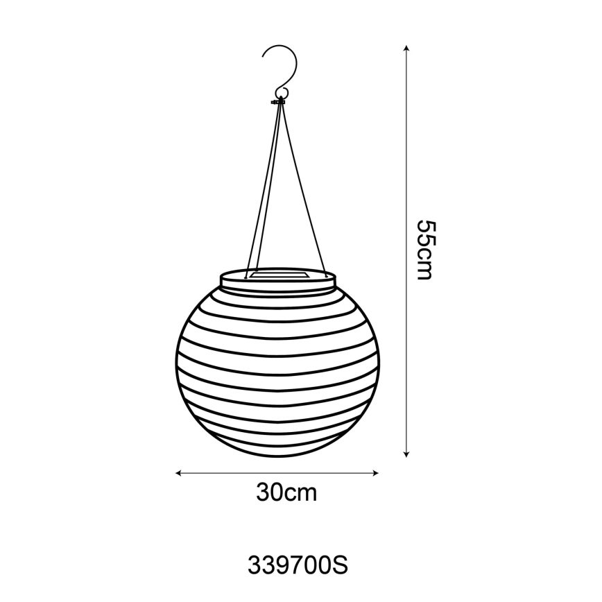 Globo - LED viseća solarna svetiljka LED/0,5W/3V IP44 300 mAh bež