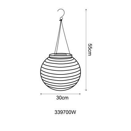 Globo - LED solarna viseća svetiljka LED/0,5W/3V IP44 bela 300 mAh