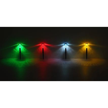 Globo - Komplet od 4 RGB LED solarne svetiljke LED/0,05W/3V IP44 150 mAh