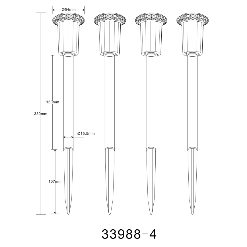 Globo - SET od 4 solarne LED svetiljke LED/0,06W/1,2V IP44 100 mAh