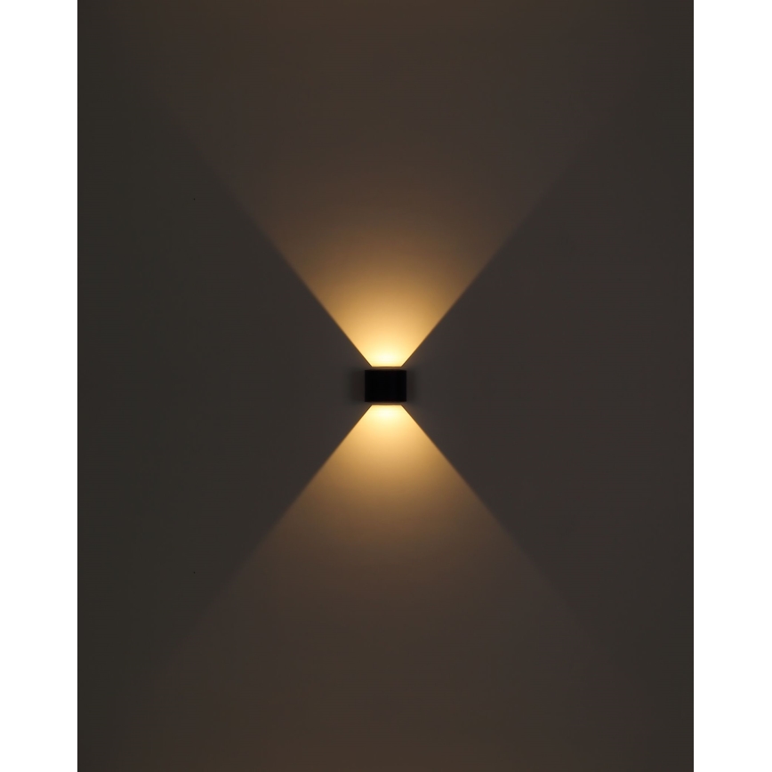Globo - LED spoljašnje zidno svetlo 2xLED/3W/230V IP44 crno
