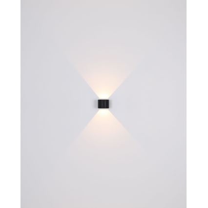Globo - LED spoljašnje zidno svetlo 2xLED/3W/230V IP44 crno
