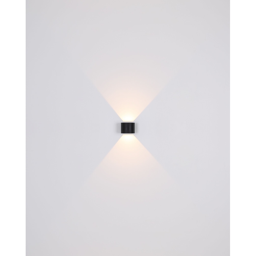 Globo - LED spoljašnje zidno svetlo 2xLED/3W/230V IP44 crno