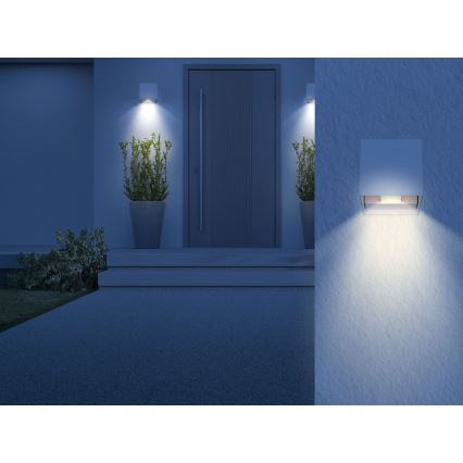 Globo - LED spoljašnja zidna svetiljka 2xLED/3W/230V IP44 bela