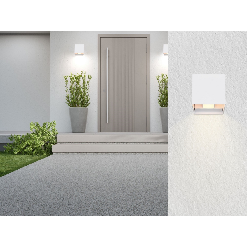Globo - LED spoljašnja zidna svetiljka 2xLED/3W/230V IP44 bela