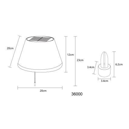 Globo - LED solarni abažur za bocu 10xLED/1,5W/3V IP44