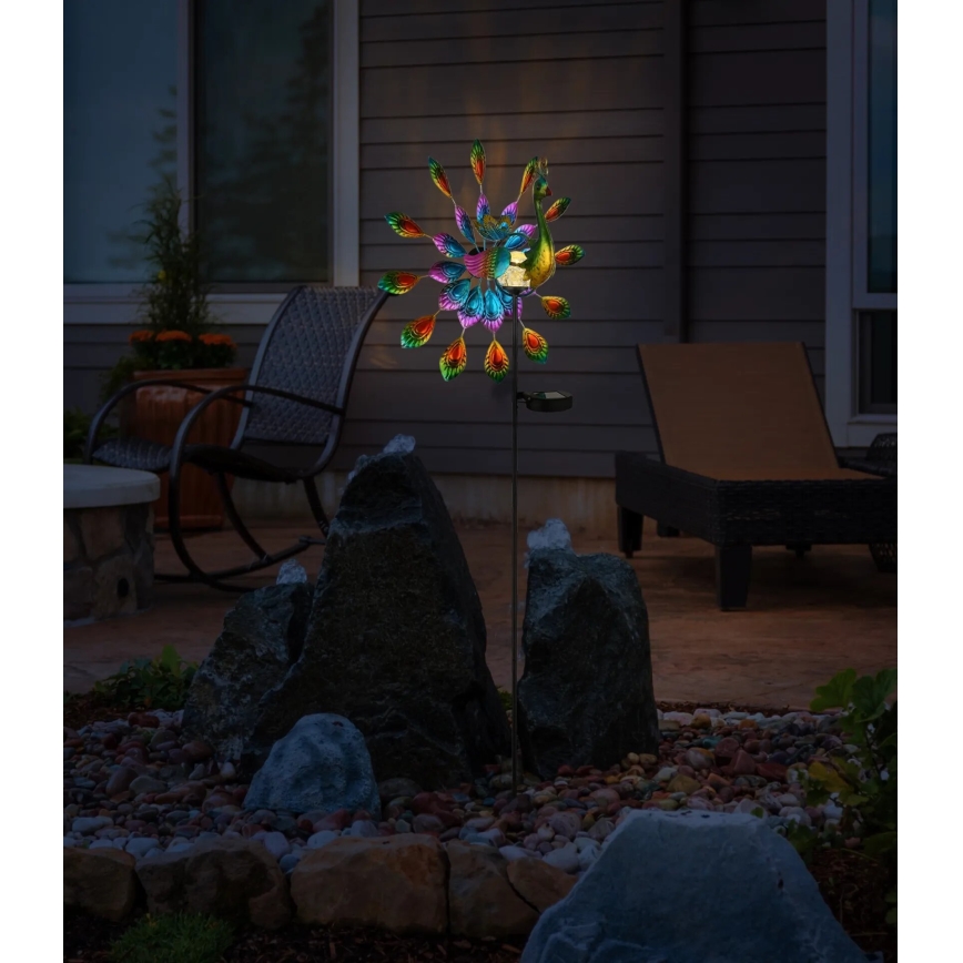 Globo - LED solarna dekoracija LED/0,06W/3V IP44 300 mAh paun