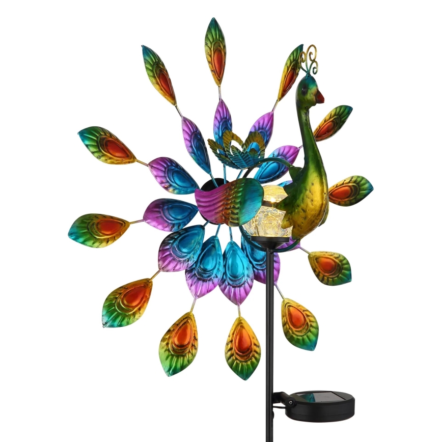Globo - LED solarna dekoracija LED/0,06W/3V IP44 300 mAh paun