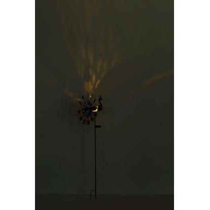 Globo - LED solarna dekoracija LED/0,06W/3V IP44 300 mAh paun