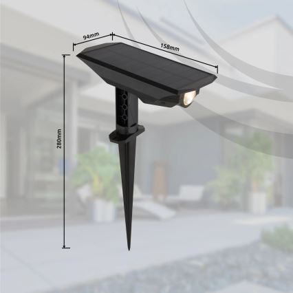 Globo - LED solarno svetlo 2u1 LED/1W/3V IP44