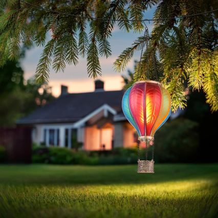 Globo - Zavesna solarna dekoracija 20xLED/0,5W/3V IP44 leteći balon