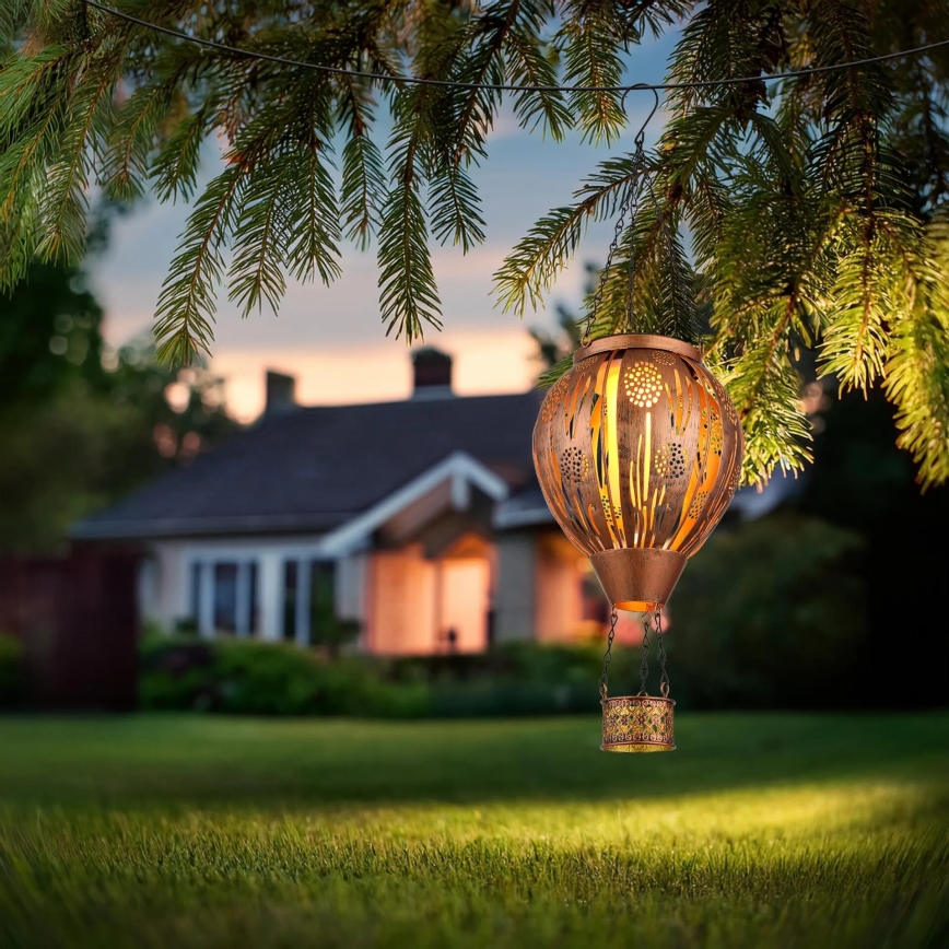 Globo - LED viseća solarna dekoracija 12xLED/0,02W/3V IP44 300 mAh leteći balon