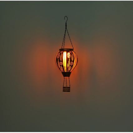 Globo - LED viseća solarna dekoracija 12xLED/0,02W/3V IP44 300 mAh leteći balon