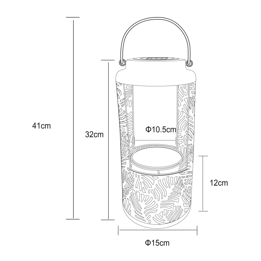 Globo - LED solarna svetiljka LED/0,06W/3V 3000K IP44