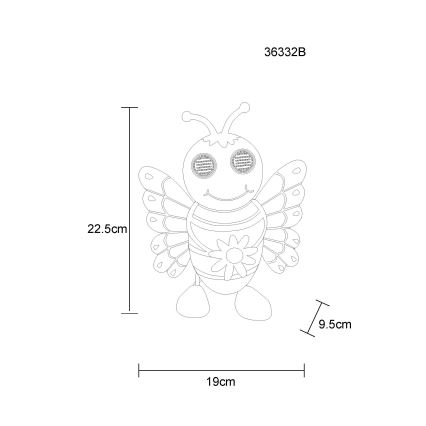 Globo - LED solarna svetiljka 104xLED/3V IP44 300 mAh pčela