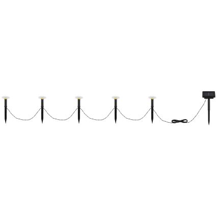 Globo - LED solarni lanac 5xLED/3V IP44 300 mAh 2,2 m cvetovi
