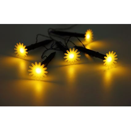 Globo - LED solarni lanac 5xLED/3V IP44 300 mAh 2,2 m cvetovi
