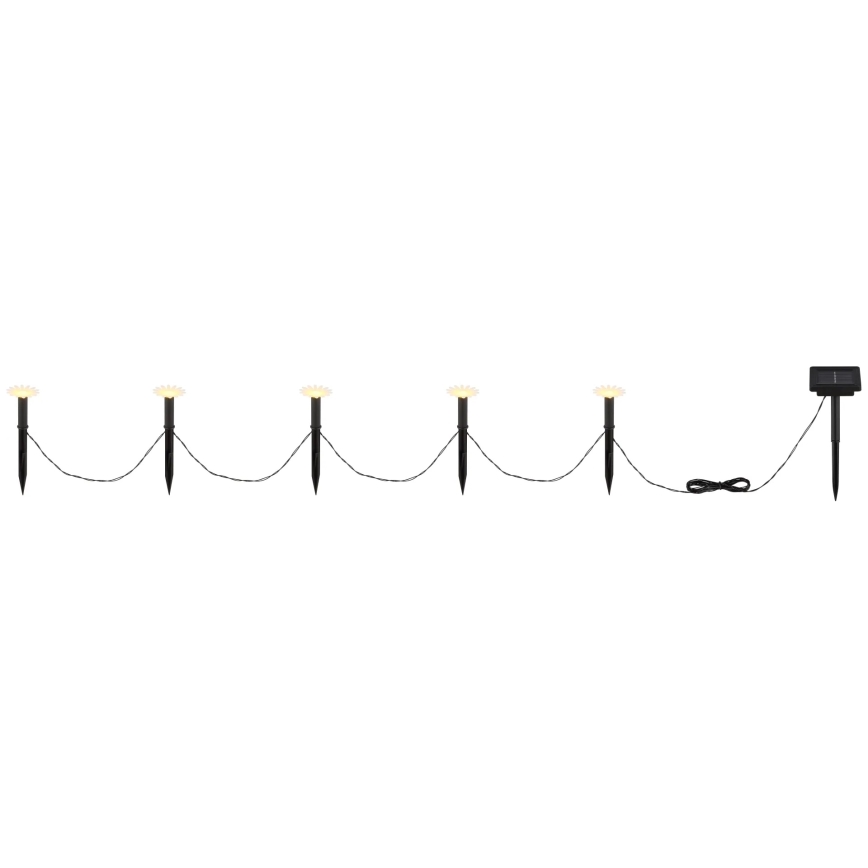 Globo - LED solarni lanac 5xLED/3V IP44 300 mAh 2,2 m cvetovi