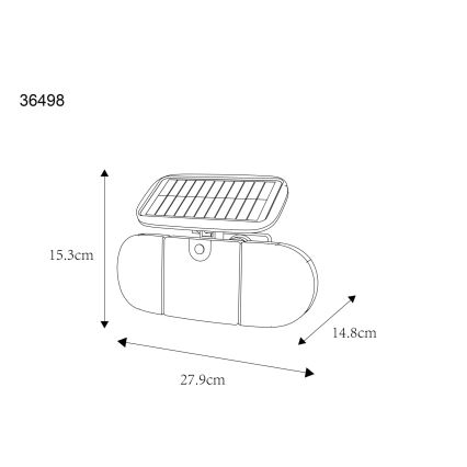 Globo - LED solarno svetlo sa senzorom LED/3,7V IP44 2000 mAh