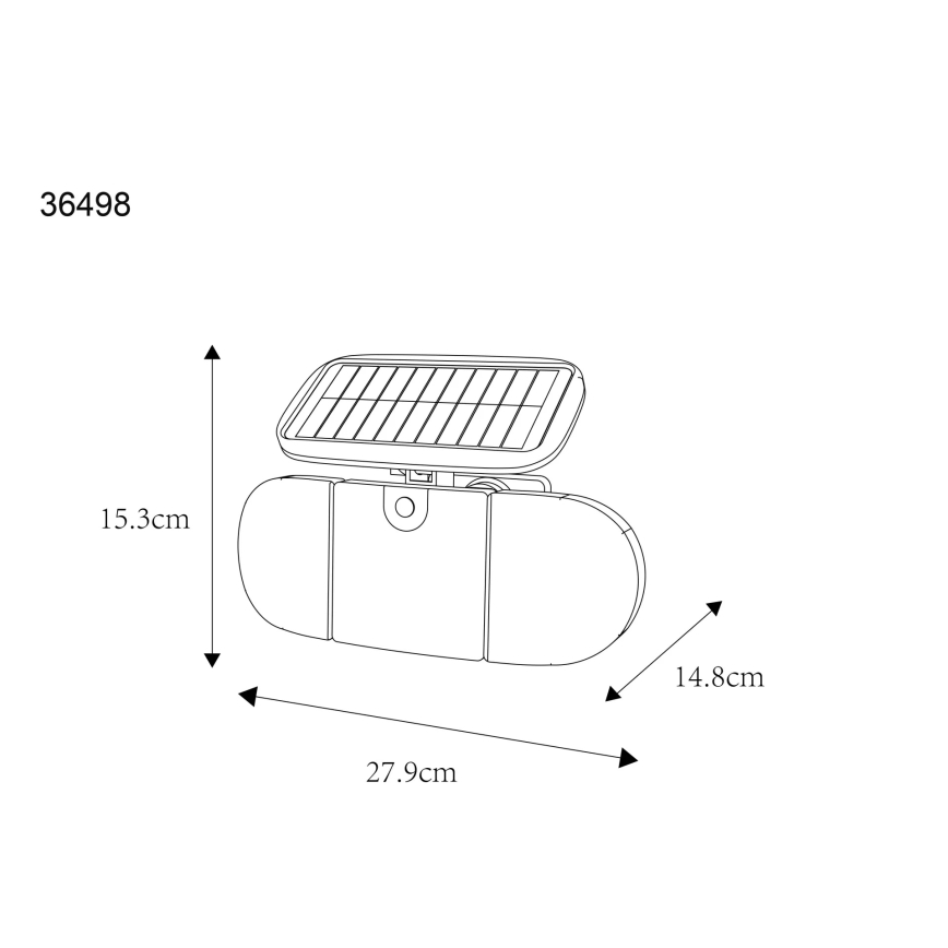 Globo - LED solarno svetlo sa senzorom LED/3,7V IP44 2000 mAh