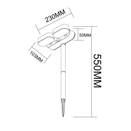 Globo - LED solarna lampa sa senzorom LED/7,2W/3V IP44 1200 mAh